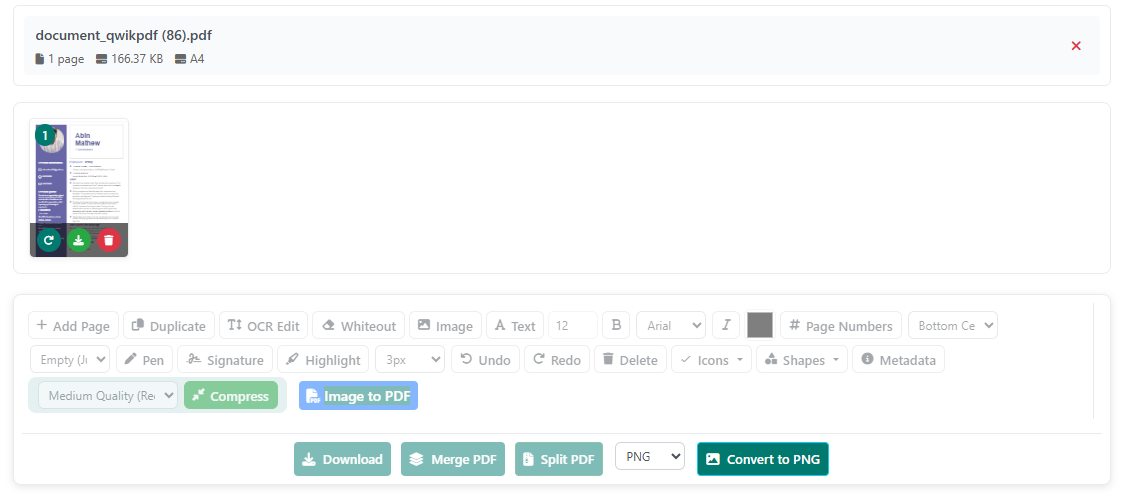 PDF to PNG conversion options